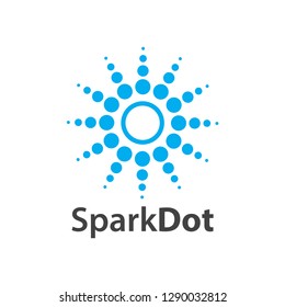 Spark dot logo concept design. Symbol graphic template element vector