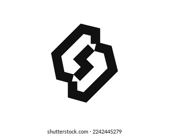 Spark electric volt logo concept using grid lettering, letter s logo and identity