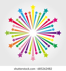 Spark of fireworks star
