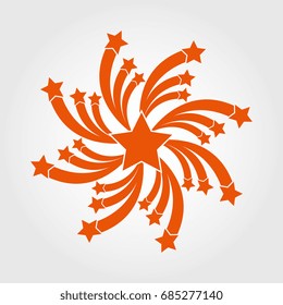 Spark of fireworks star icon
