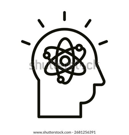 Spark of Genius icon line vector