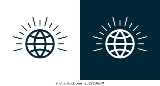 Spark and  globe logo design. good for business global express logistics