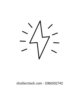 spark icon. Element of speed for mobile concept and web apps illustration. Thin line icon for website design and development, app development. Premium icon on white background