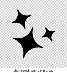 spark icon flat vector on transparent background