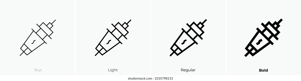 spark icon. Thin, Light Regular And Bold style design isolated on white background