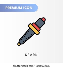 spark icon for your website design, logo, app, UI. Vector graphics illustration and editable stroke. spark icon lineal color design.
