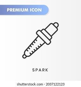 spark icon for your website design, logo, app, UI. Vector graphics illustration and editable stroke. spark icon outline design.