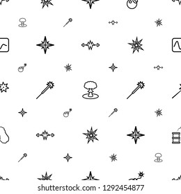spark icons pattern seamless white background. Included editable outline electricity, explosion, bomb, sparklers, explode, smoking can icons. spark icons for web and mobile.