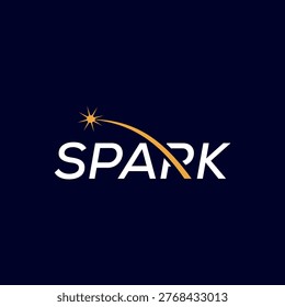 Spark letter mark logo design graphic vector icon, typography font text wordmark spark	