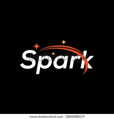 Spark letter mark logo design. typography text spark. spark word mark logo design