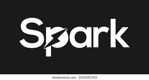 Spark letter mark logo graphic vector, typography design wordmark spark