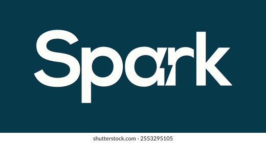 Spark letter mark logo graphic vector icon, typography font text design wordmark spark