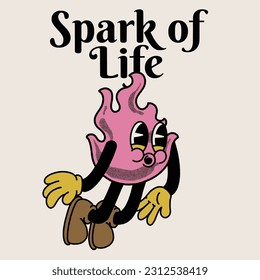 Spark of Life With Fire Groovy Character