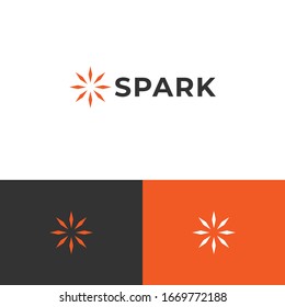 Spark Logo Design Concept. Night Logomark Illustration. Can Representing Travel, Adventure, Smart, Holiday, Star, And Floral.