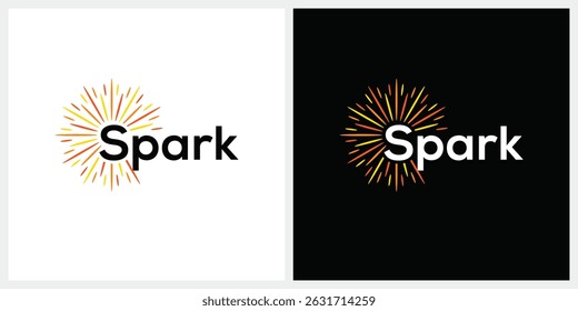 design de logotipo spark, modelo vetorial gráfico sun
