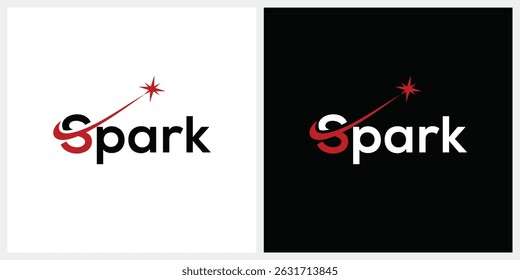 spark logo design, swoosh graphic vector icon template