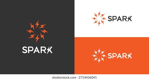 Diseño de logotipo de chispa único creativo