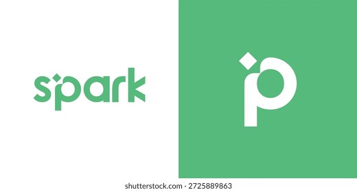 Diseño de logotipo de chispa único creativo