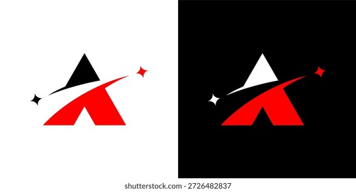diseño de logotipo de chispa única Letra A