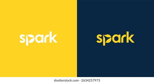 Diseño de logotipo de chispa único simple