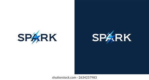 design de logotipo do spark exclusivo simples