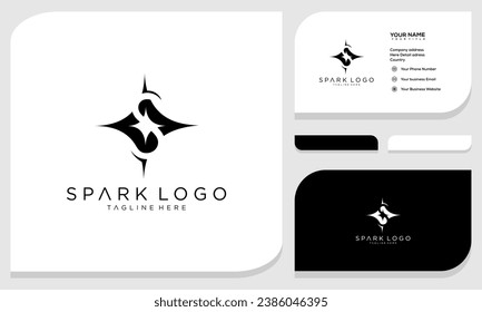 spark logo graphic vector icon. logo design and business card