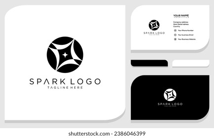 spark logo graphic vector icon. logo design and business card