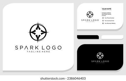 spark logo graphic vector icon. logo design and business card