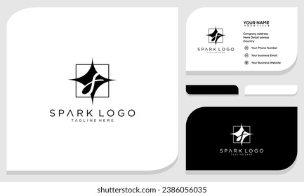 spark logo graphic vector icon. logo design and business card