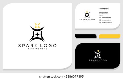 spark logo graphic vector icon. logo design and business card