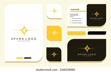 spark logo graphic vector icon.logo and business card