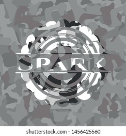 Spark on grey camouflage pattern