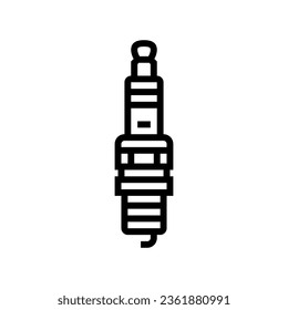 spark plug car mechanic line icon vector. spark plug car mechanic sign. isolated contour symbol black illustration