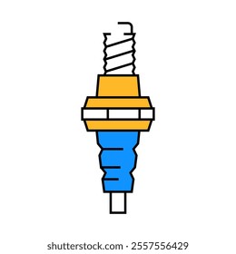 spark plug car mechanic line icon vector. spark plug car mechanic sign. isolated symbol illustration