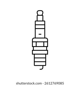 spark plug car mechanic line icon vector. spark plug car mechanic sign. isolated contour symbol black illustration