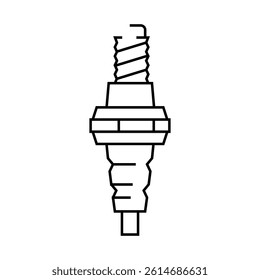 spark plug car mechanic line icon vector. spark plug car mechanic sign. isolated contour symbol black illustration