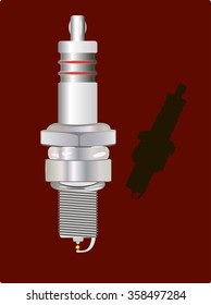 Spark plug . It consists of a metal body, insulator and center conductor. A device for ignition.