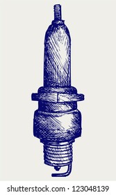 Spark Plug. Doodle style