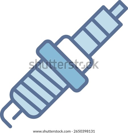 Spark Plug Filled Blue Tone Icon
