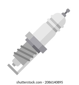 spark plug flat clipart vector illustration