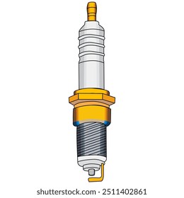 Spark plug flat icon. Car Service. illustration vector