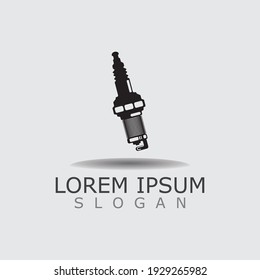 Spark plug icon auto car. The spare part for an internal engine vector