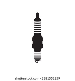 the spark plug icon is black vector template illustration logo design