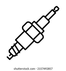 Spark Plug Icon. Bold outline design with editable stroke width. Vector Illustration.