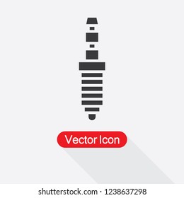 Spark Plug Icon, Car Candle Icon Vector Illustration Eps10