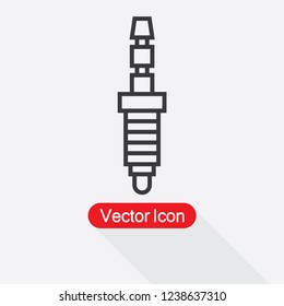 Spark Plug Icon, Car Candle Icon Vector Illustration Eps10