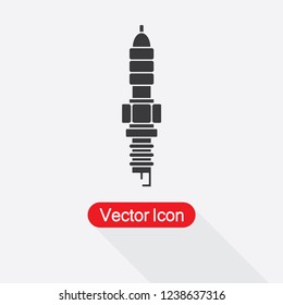Spark Plug Icon, Car Candle Icon Vector Illustration Eps10