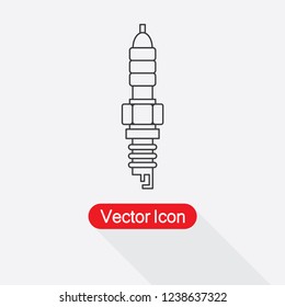 Spark Plug Icon, Car Candle Icon Vector Illustration Eps10