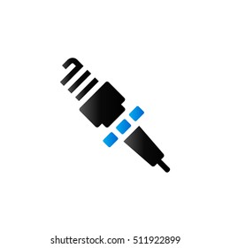 Spark plug icon in duo tone color. Motorcycle parts