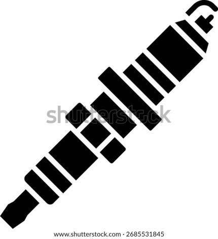 Spark Plug Icon: Engine Ignition Part Symbol